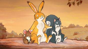 cartoon image of mouse, bunny, and squirrel